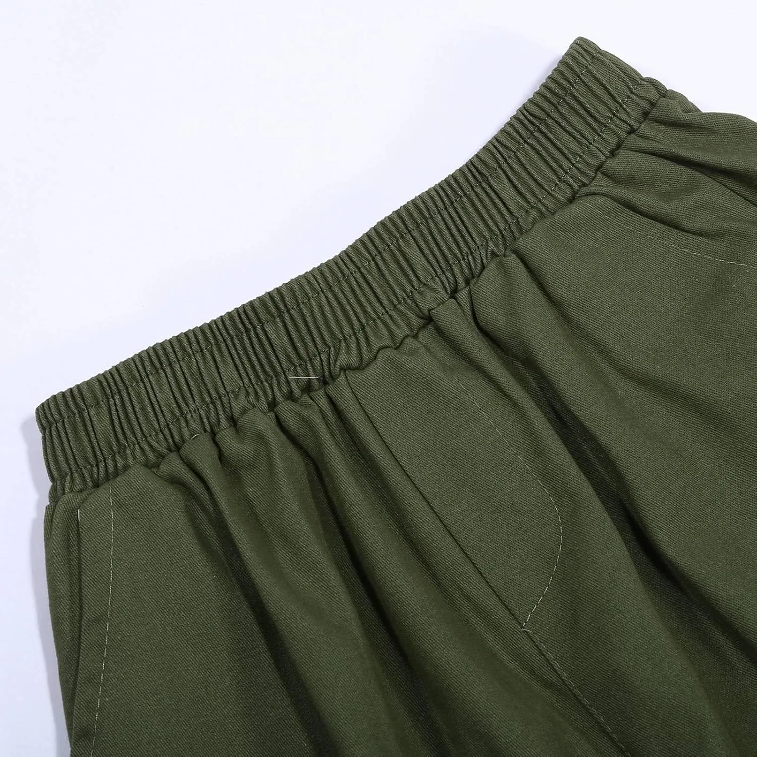 Boys Cargo Joggers Pants Kids' Stretch Casual Cargo Pants Elastic Waist Casual Jogging Trousers Bottom for Kids 3-16 Years