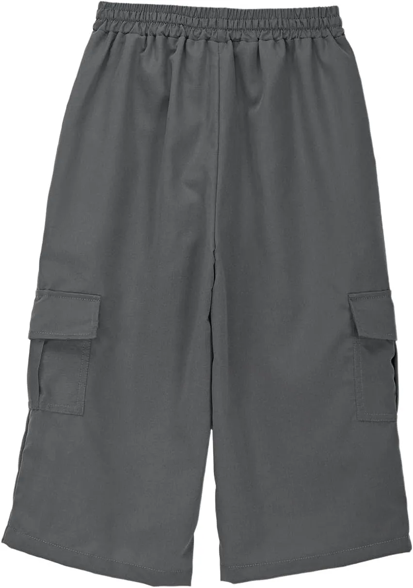 Boys' Cargo Shorts Khaki Pants for Boys Athletic Shorts School Uniform Kids Quick Dry Hiking Cargo Pants Sweatpants