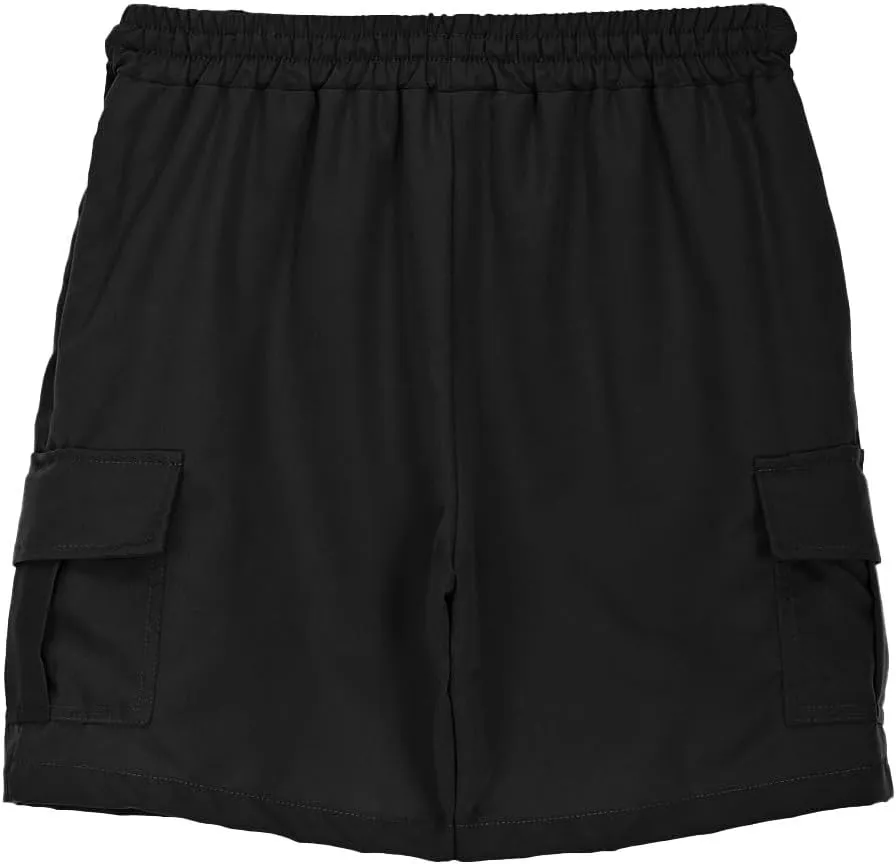 Boys' Cargo Shorts School Uniform Athletic Shorts Below Knee Quick Dry Hiking Cargo Pants for Teens Kids Wide Leg Pants