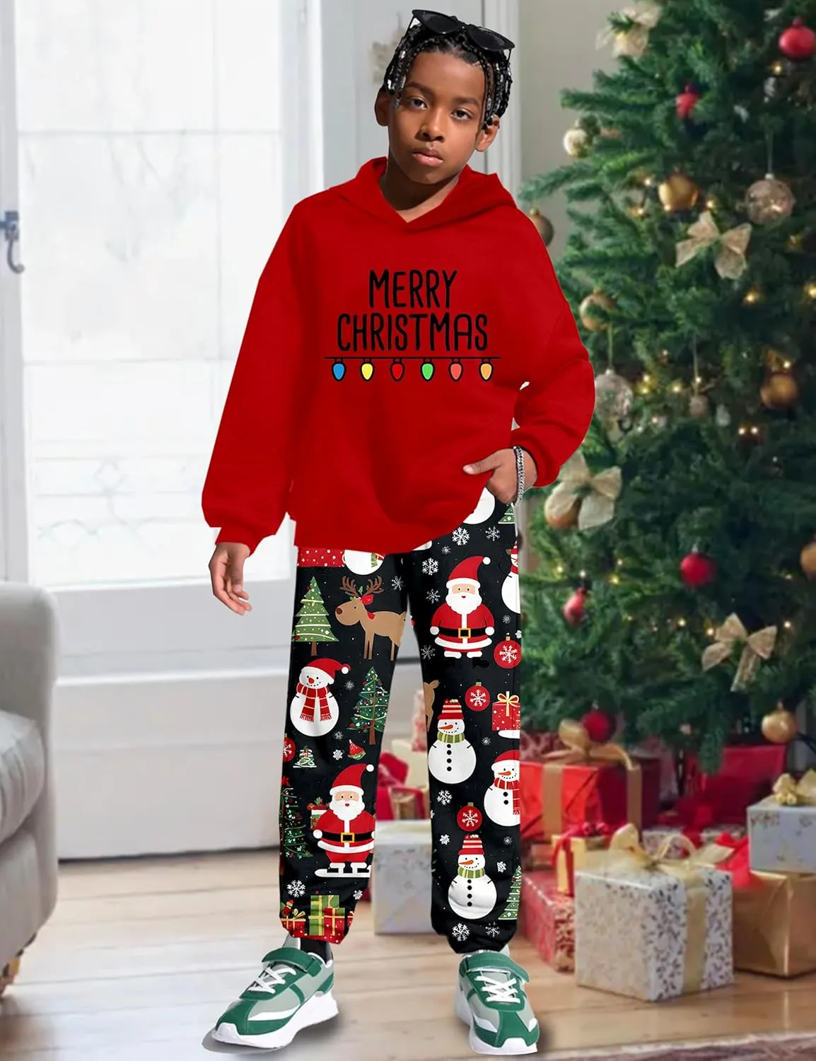 Boys Clothes Camo Boys Outfits Letter Printing Pullover Hoodie and Pants 2Pcs Winter Kids Clothes Boys for 7-14 Years