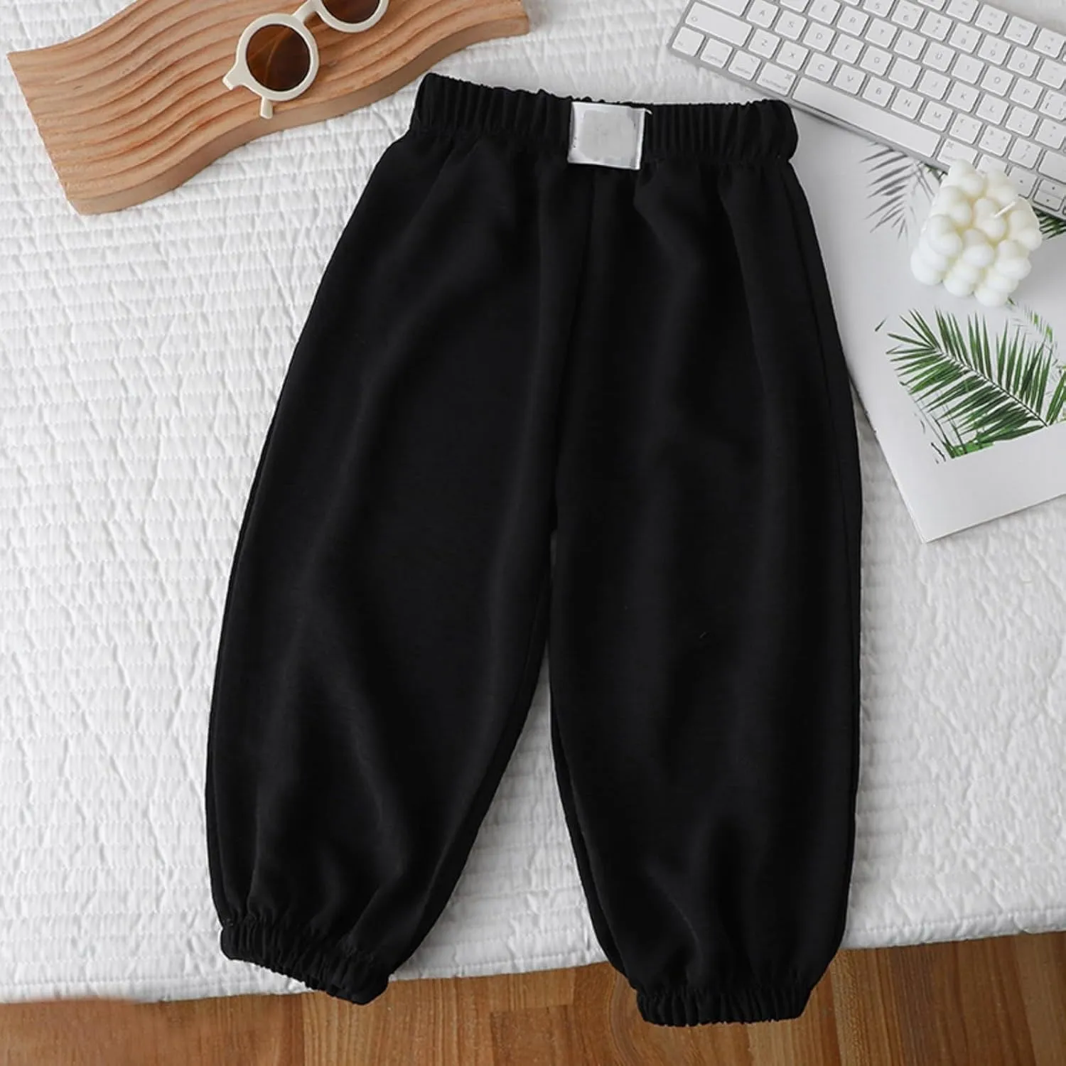 Boys Girls Baggy Sweatpants for Kids Wide Leg Pants Harem Pants Elastic Waist Joggers Cotton Trousers Summer Clothes