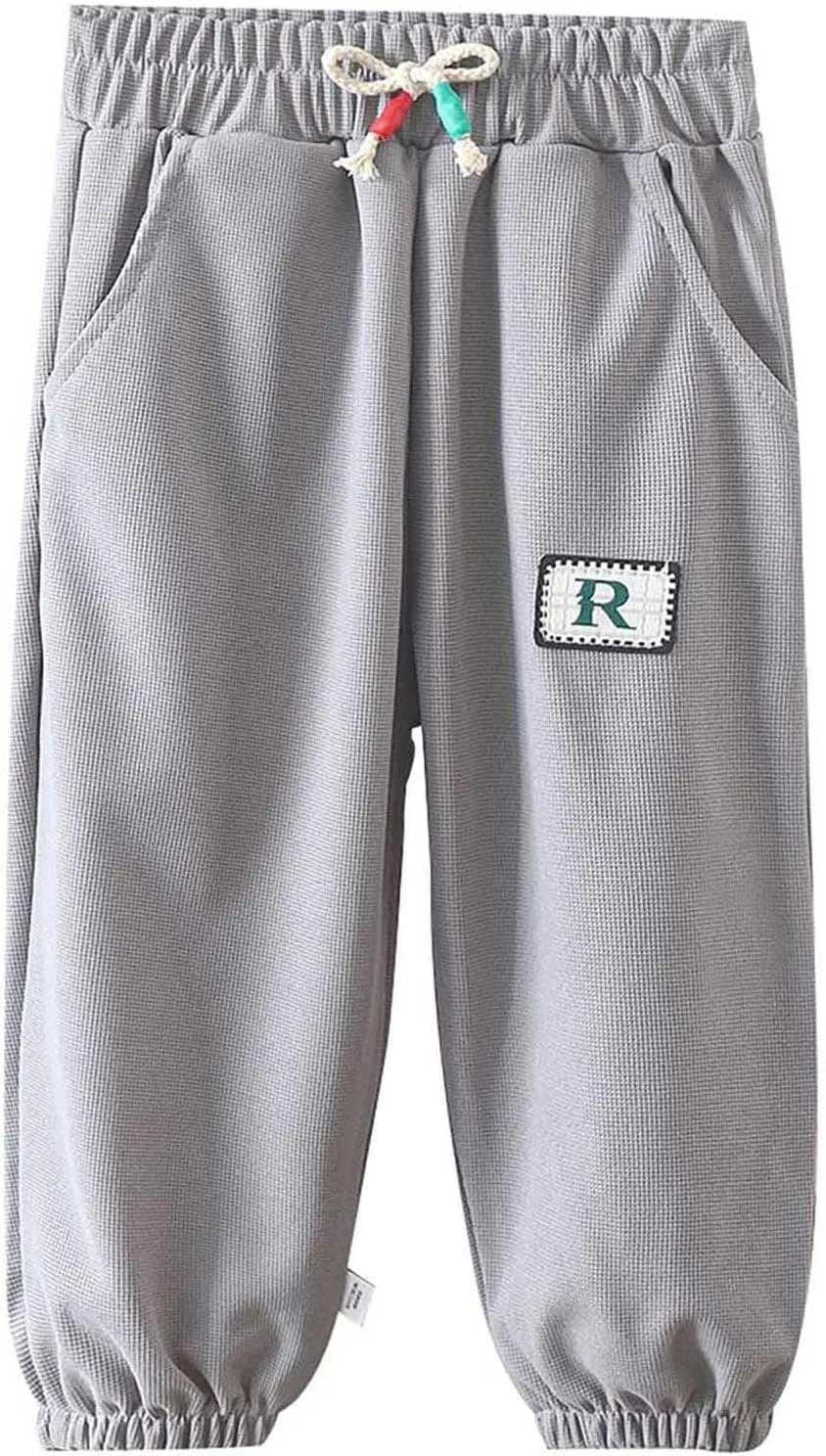 Boys Girls Basic Stretchy Sports Pants Drawstring Cotton Fleece Active Jogger Athletic Sweatpants Infant Riding Pants