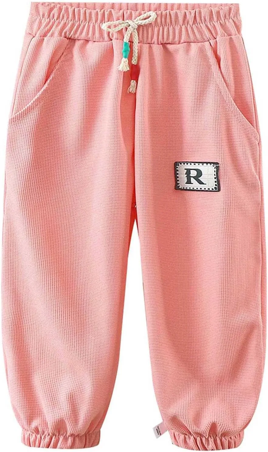 Boys Girls Basic Stretchy Sports Pants Drawstring Cotton Fleece Active Jogger Athletic Sweatpants Infant Riding Pants