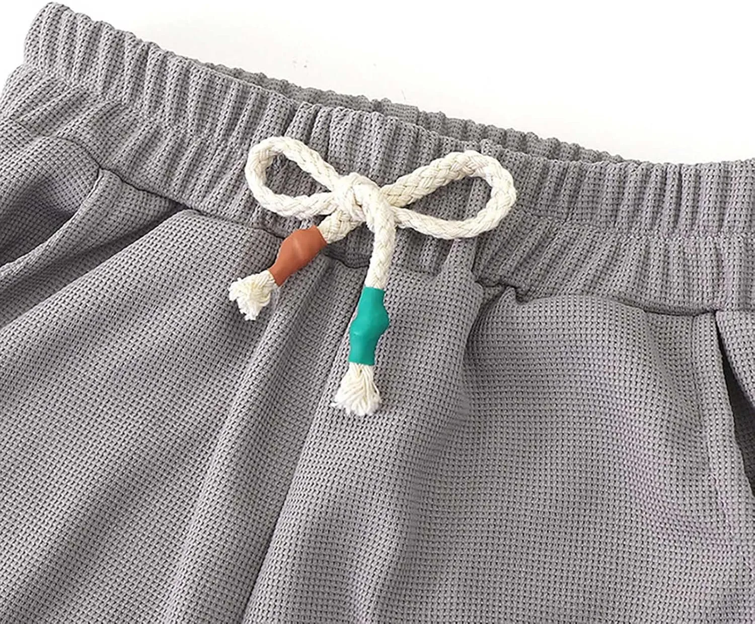 Boys Girls Basic Stretchy Sports Pants Drawstring Cotton Fleece Active Jogger Athletic Sweatpants Infant Riding Pants