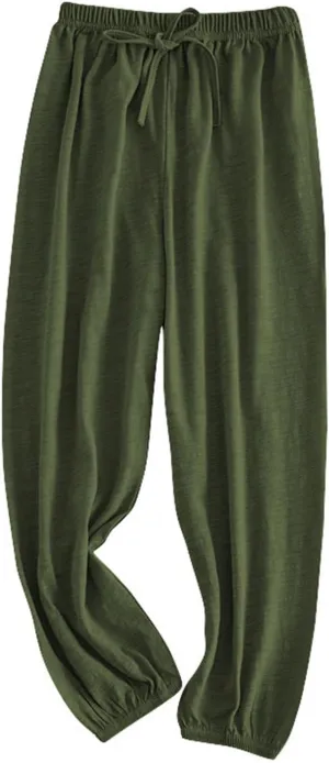 Boys Girls Long Bloomers Cotton Harem Pants for Kids High Elastic Waist Jogger Pants Summer 𝐋ounge Trousers Clothes