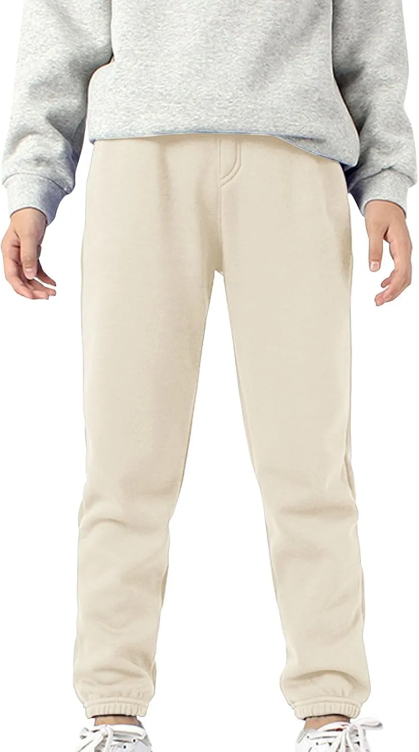 Boys Girls Sweatpants Fleece Athletic Workout Pants Toddler Cargo Pants Joggers with Drawstring SportsTrousers