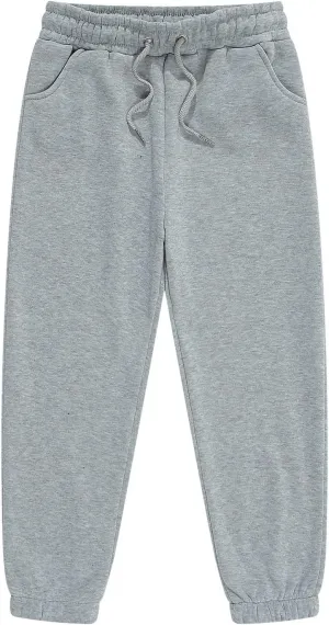 Boys Girls Sweatpants Kids Solid Cotton Elastic Waist Baggy Joggers Toddler Active Jogger Pants Sport Athletic Trousers