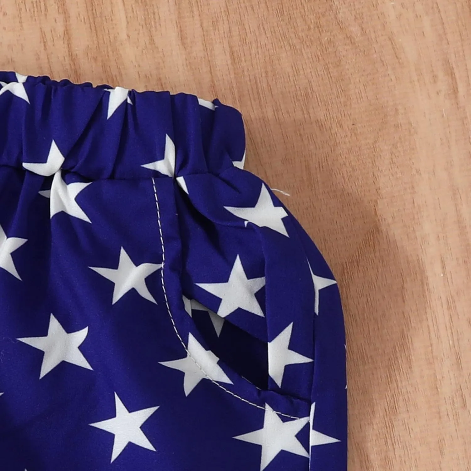 Boys Independence Day Clothes Button Down 𝐇awaiian Shirt Sets 4th Of July Stripe Star Short Sleeve Top & Shorts