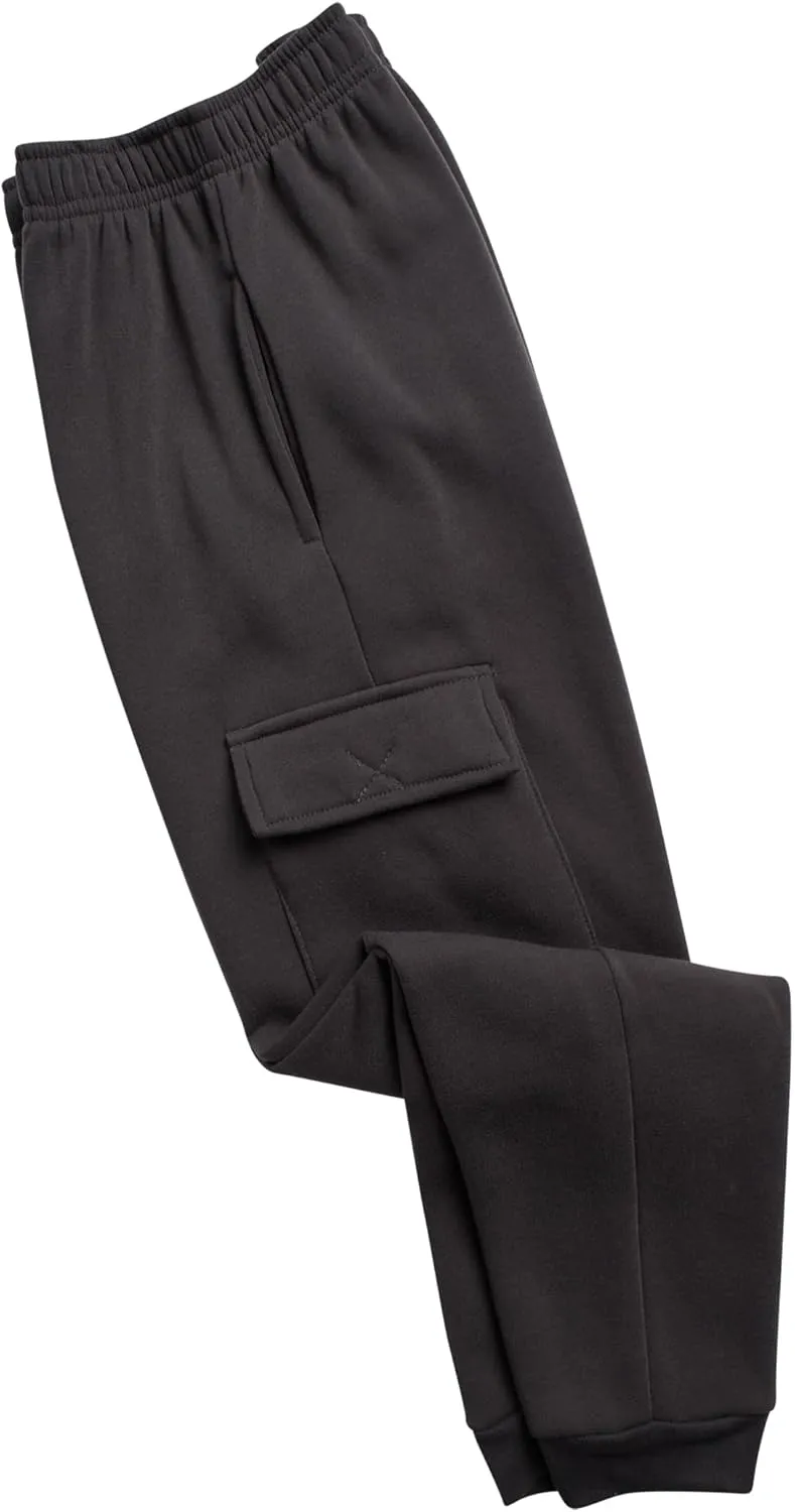 Boys' Sherpa Fleece Jogger Set - 2 Piece Basic Full Zip Fully Sherpa Lined Hoodie and Sweatpants (Size: 8-18)