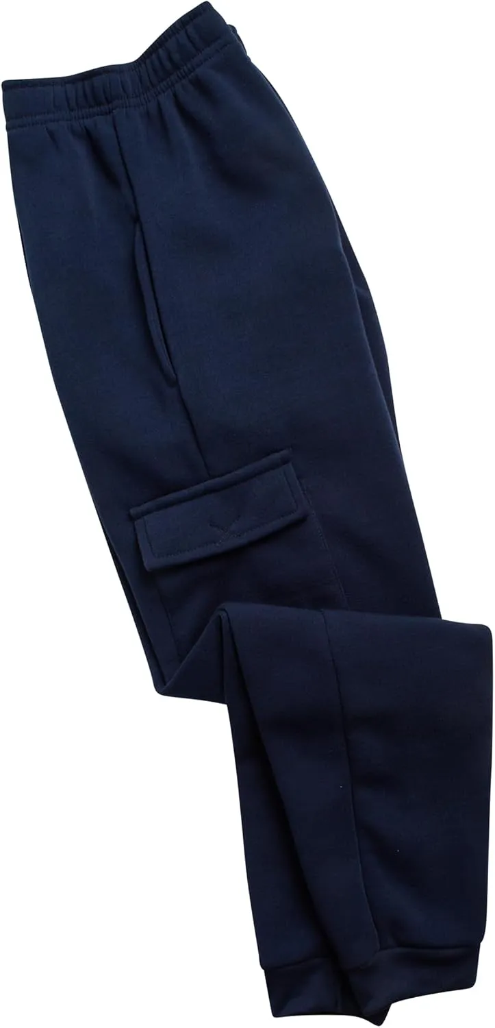 Boys' Sherpa Fleece Jogger Set - 2 Piece Basic Full Zip Fully Sherpa Lined Hoodie and Sweatpants (Size: 8-18)