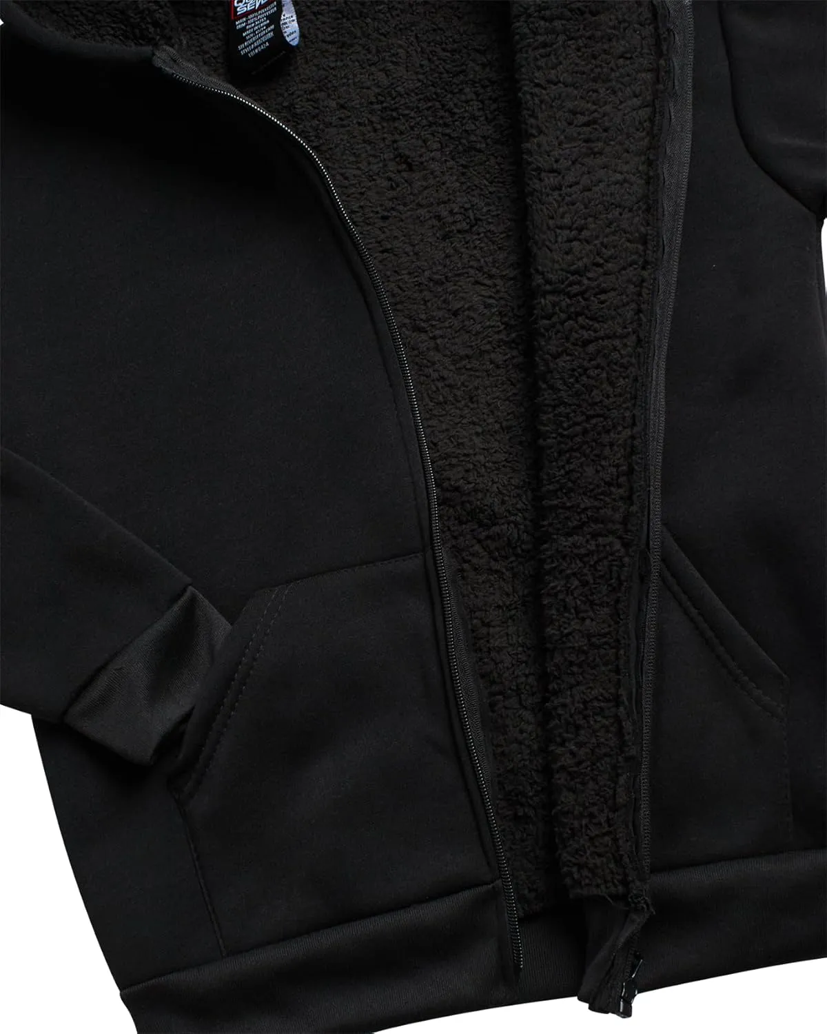 Boys' Sherpa Fleece Jogger Set - 2 Piece Basic Full Zip Fully Sherpa Lined Hoodie and Sweatpants (Size: 8-18)