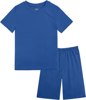Boys Summer Outfits,Cotton Ultra-Soft T Shirt and Short Sets for Toddler Little Girl,2 Piece Kids Clothes Sets 18M-8Y