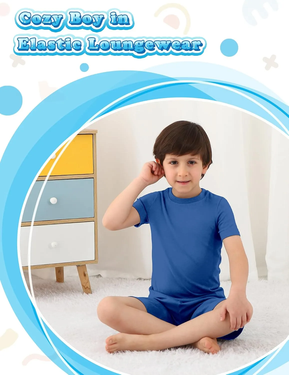 Boys Summer Outfits,Cotton Ultra-Soft T Shirt and Short Sets for Toddler Little Girl,2 Piece Kids Clothes Sets 18M-8Y