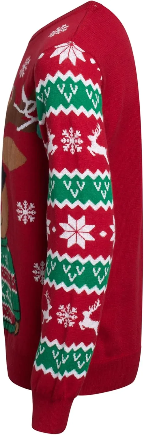 Boys' Sweater - Cozy Crewneck Pullover Santa Elf Reindeer Ugly Christmas Sweaters for Boys (Sizes: 8-16)