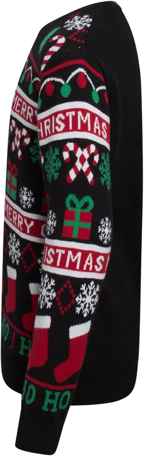 Boys' Sweater - Cozy Crewneck Pullover Santa Elf Reindeer Ugly Christmas Sweaters for Boys (Sizes: 8-16)