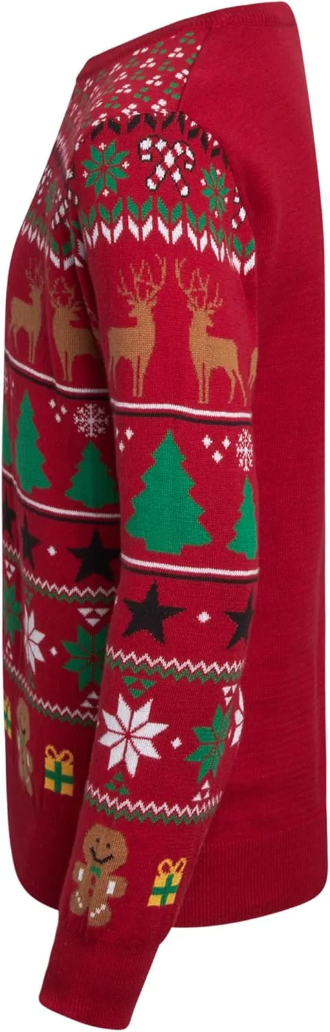 Boys' Sweater - Cozy Crewneck Pullover Santa Elf Reindeer Ugly Christmas Sweaters for Boys (Sizes: 8-16)