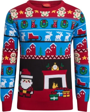 Boys' Sweater - Cozy Crewneck Pullover Santa Elf Reindeer Ugly Christmas Sweaters for Boys (Sizes: 8-16)