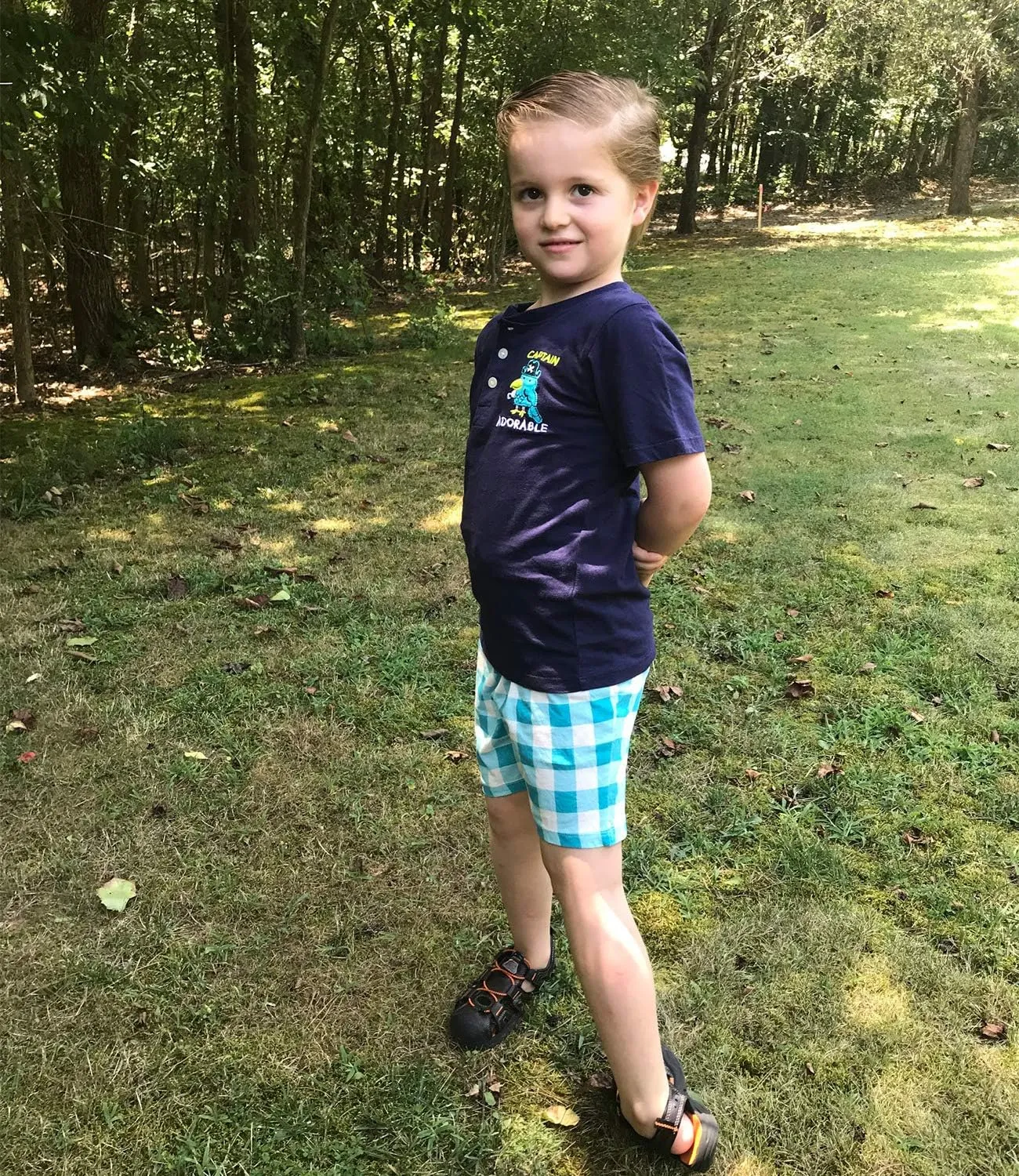 Bumeex Toddler Boys Cotton Clothing Sets Short Sleeve Tee and Shorts