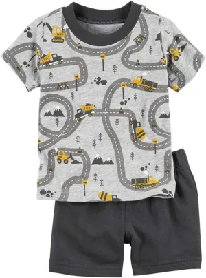 Bumeex Toddler Boys Cotton Clothing Sets Short Sleeve Tee and Shorts