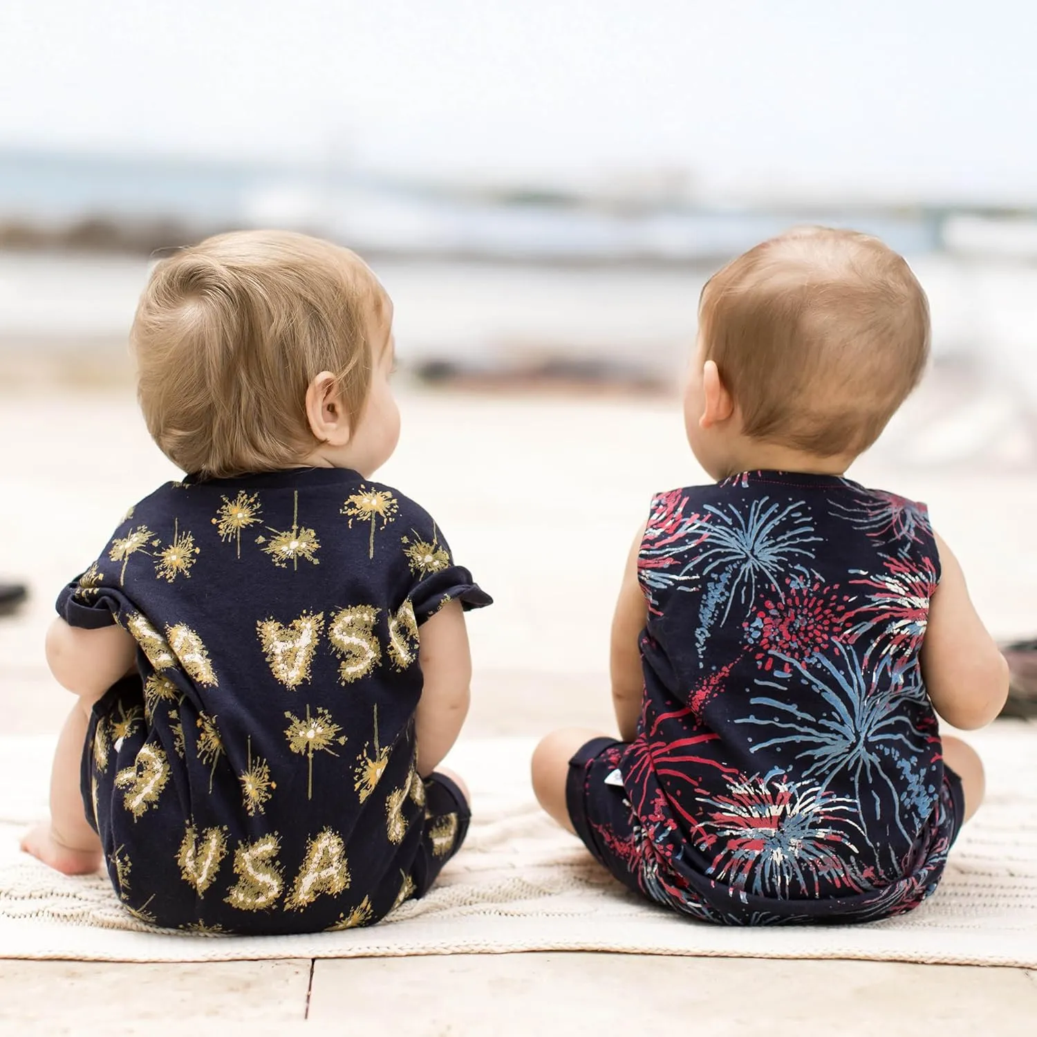 Burt's Bees Baby baby-boys Romper Jumpsuit, 100% Organic Cotton One-piece CoverallBaby and Toddler Layette Set