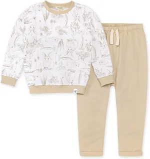 Burt's Bees Baby baby-boys Shirt and Pant Set, Top & Bottom Outfit Bundle, 100% Organic Cotton
