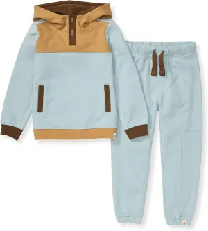 Burt's Bees Baby Baby Boys' Shirt and Pant Set, Top & Bottom Outfit Bundle, 100% Organic Cotton