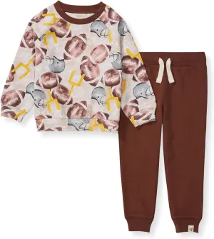 Burt's Bees Baby baby-boys Shirt and Pant Set, Top & Bottom Outfit Bundle, 100% Organic Cotton