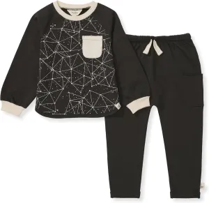 Burt's Bees Baby Baby Boys' Shirt and Pant Set, Top & Bottom Outfit Bundle