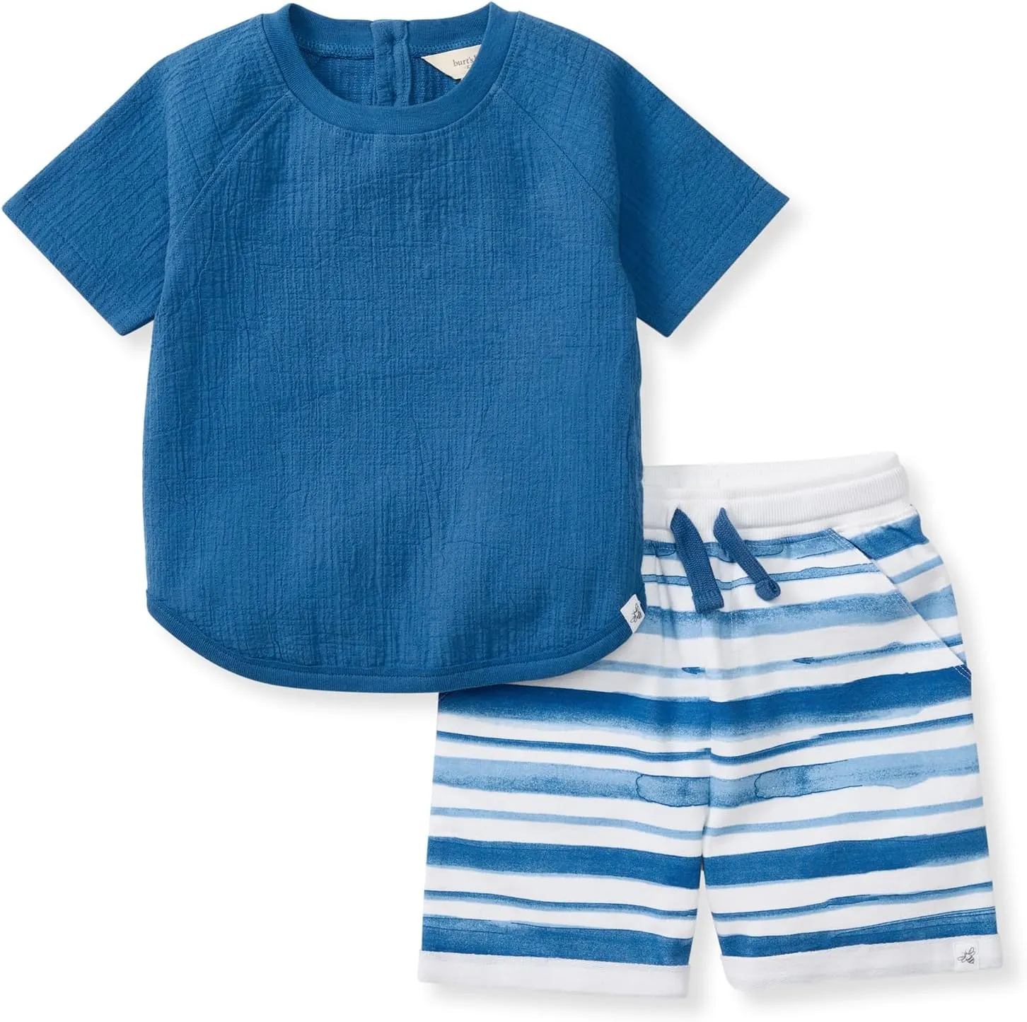 Burt's Bees Baby Baby Boys Short Sleeve Shirt and Pant Set, Top & Bottom Outfit, 100% Organic Cotton