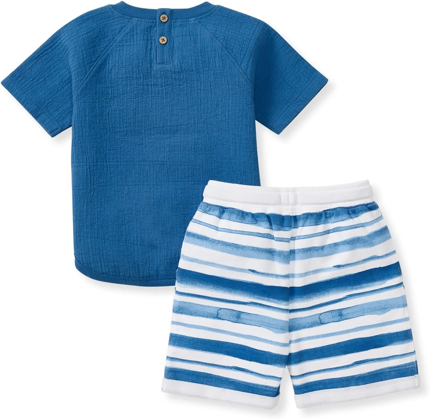 Burt's Bees Baby Baby Boys Short Sleeve Shirt and Pant Set, Top & Bottom Outfit, 100% Organic Cotton