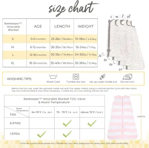 Burt's Bees Baby Bundle of Pink Organic Cotton 2-Pack Girls Sleeper Pajamas Size 24 Months   2-Pack Fitted Crib Sheets Standard Size   Rugby Stripe Blossom Baby Beekeeper Wearable Blanket Size Large