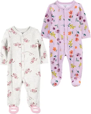 Carter's Girls' 2-Pack Cotton Sleep and Play