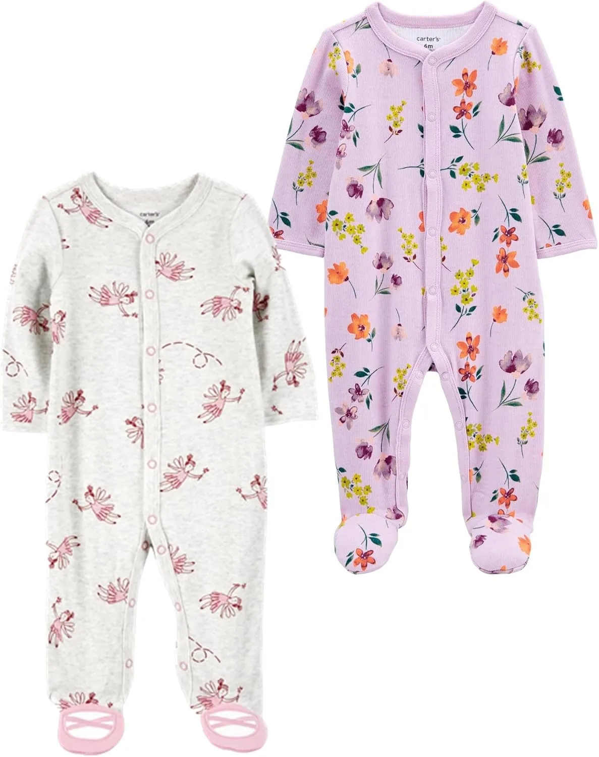 Carter's Girls' 2-Pack Cotton Sleep and Play