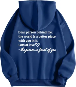 Ceboyel Womens Trendy Hoodies With Sayings Long Sleeve Sweatshirts Pullover Casual Tops Y2K Teen Girls Clothing
