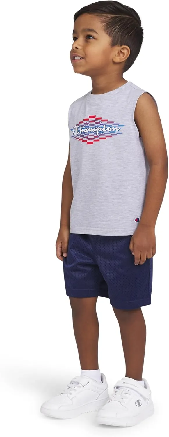 Champion Boys Shorts Sets 2 Piece Tee Shirt and Athletic Shorts for Kids