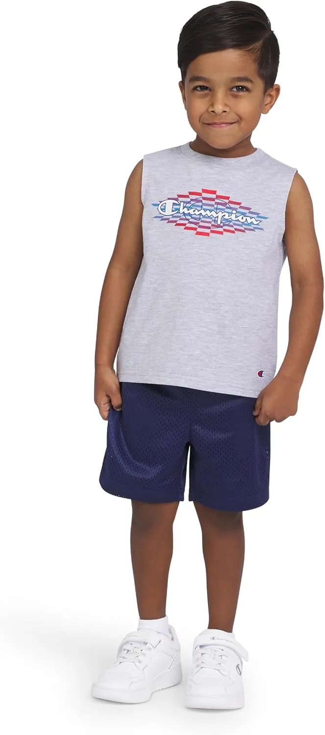 Champion Boys Shorts Sets 2 Piece Tee Shirt and Athletic Shorts for Kids