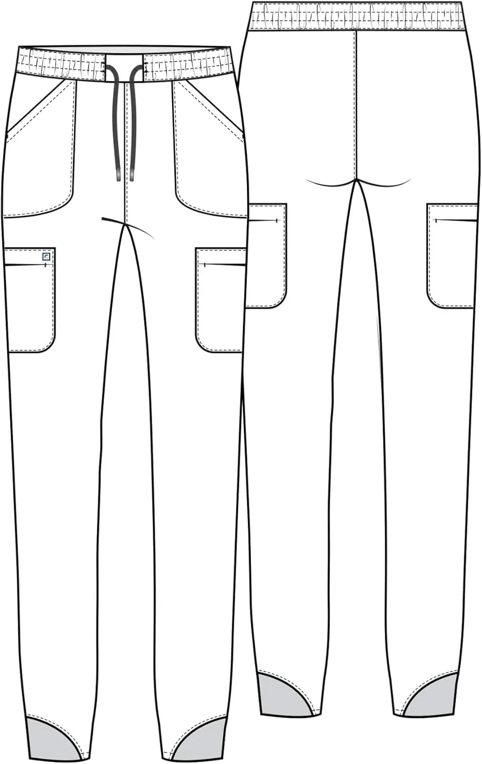 Cherokee Women Mid-Rise Pull-On Scrub Jogger Pant with 4 Pockets and Elastic Jogger Waist - CK138A