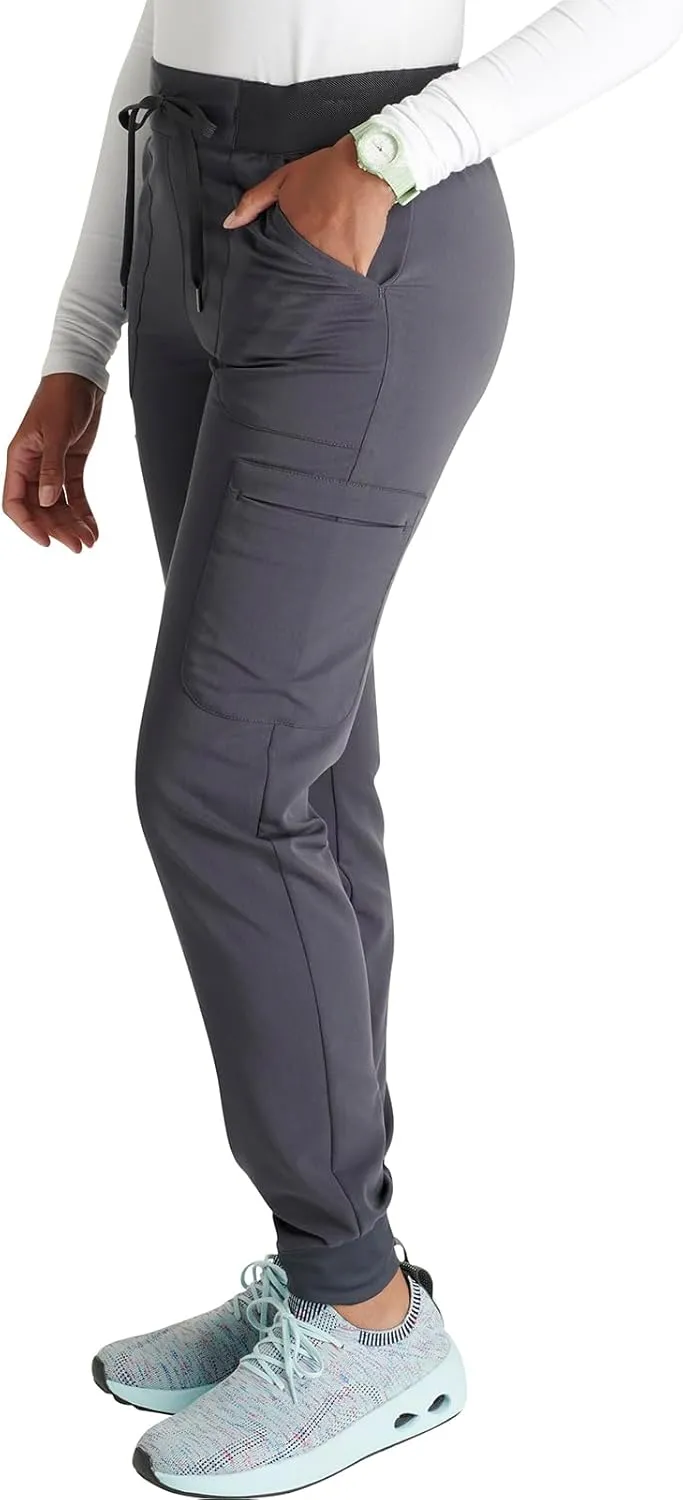 Cherokee Women Mid-Rise Pull-On Scrub Jogger Pant with 4 Pockets and Elastic Jogger Waist - CK138A