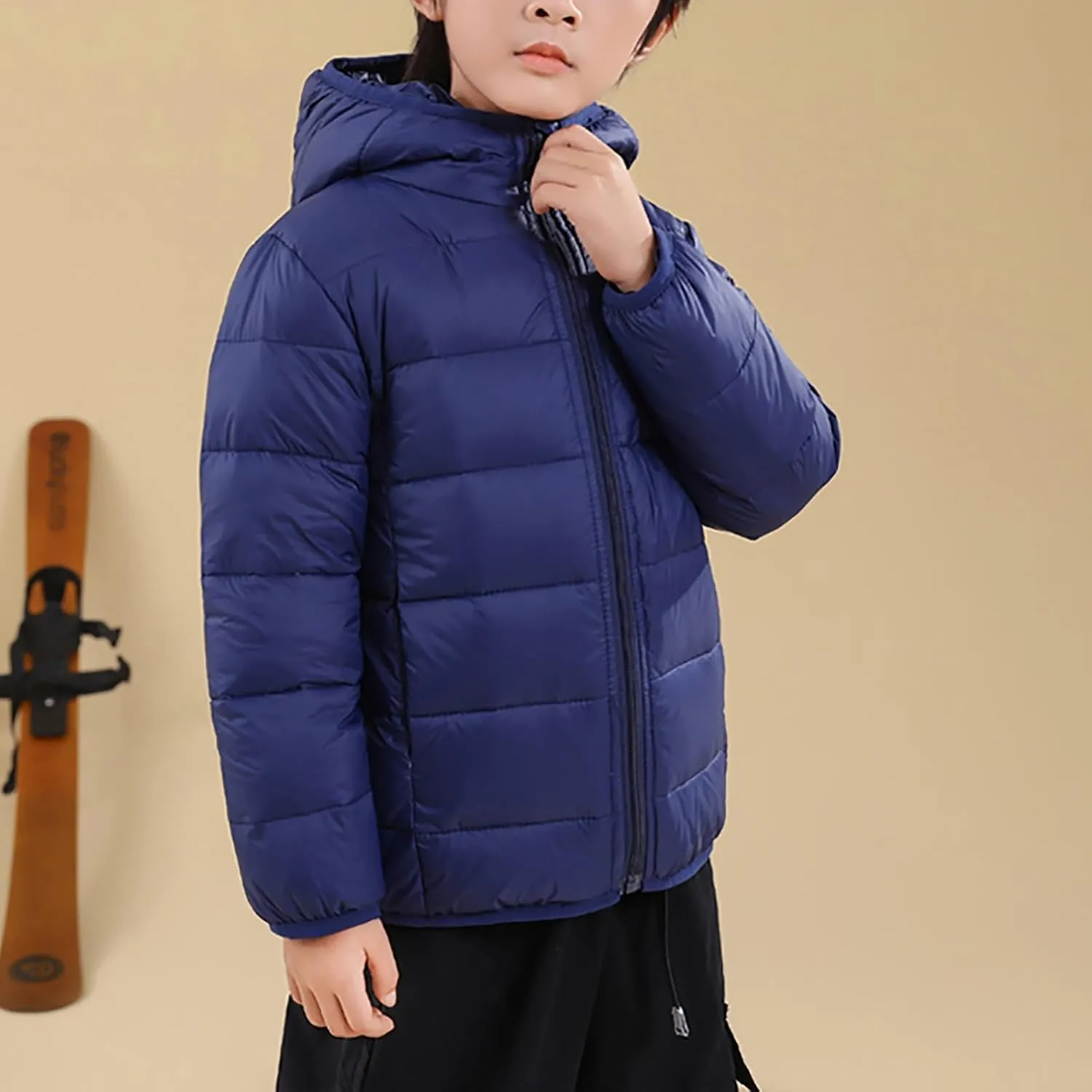 Children's Down Jacket Puffer Jacket Zip Up Hoodie Warm Winter Jackets for Girls Boys Kids Coat Casual Outerwears