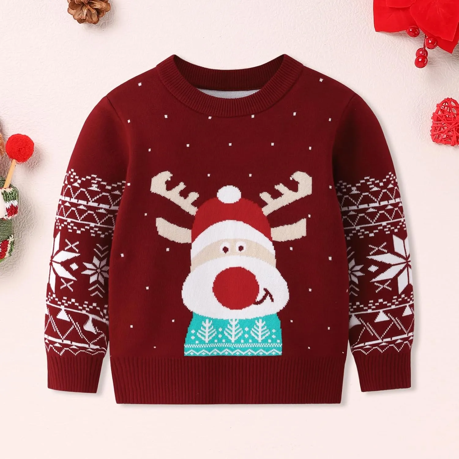 Christmas Outfit Toddler Baby Boys Girls Christmas Deer Sweater Xmas Outfit Winter Clothes