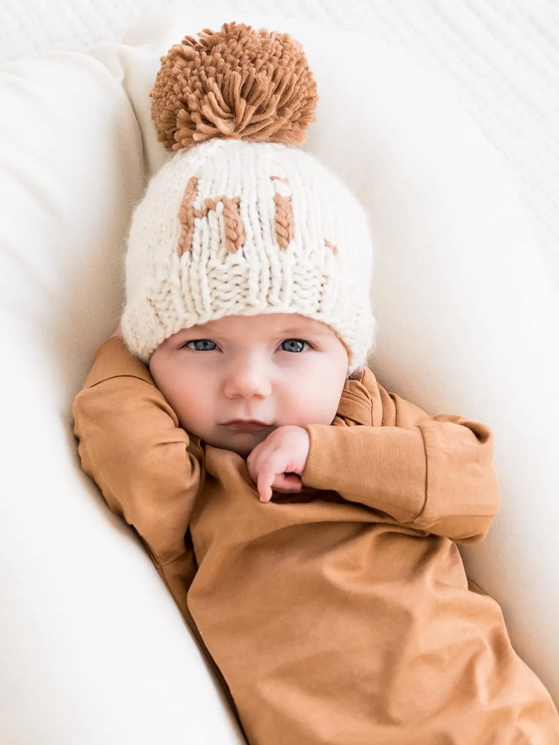 Colored Organics Baby Organic Cotton Newborn Knotted Gown - Infant Tie Gown with Mitten Cuffs - Boys and Girls Clothing
