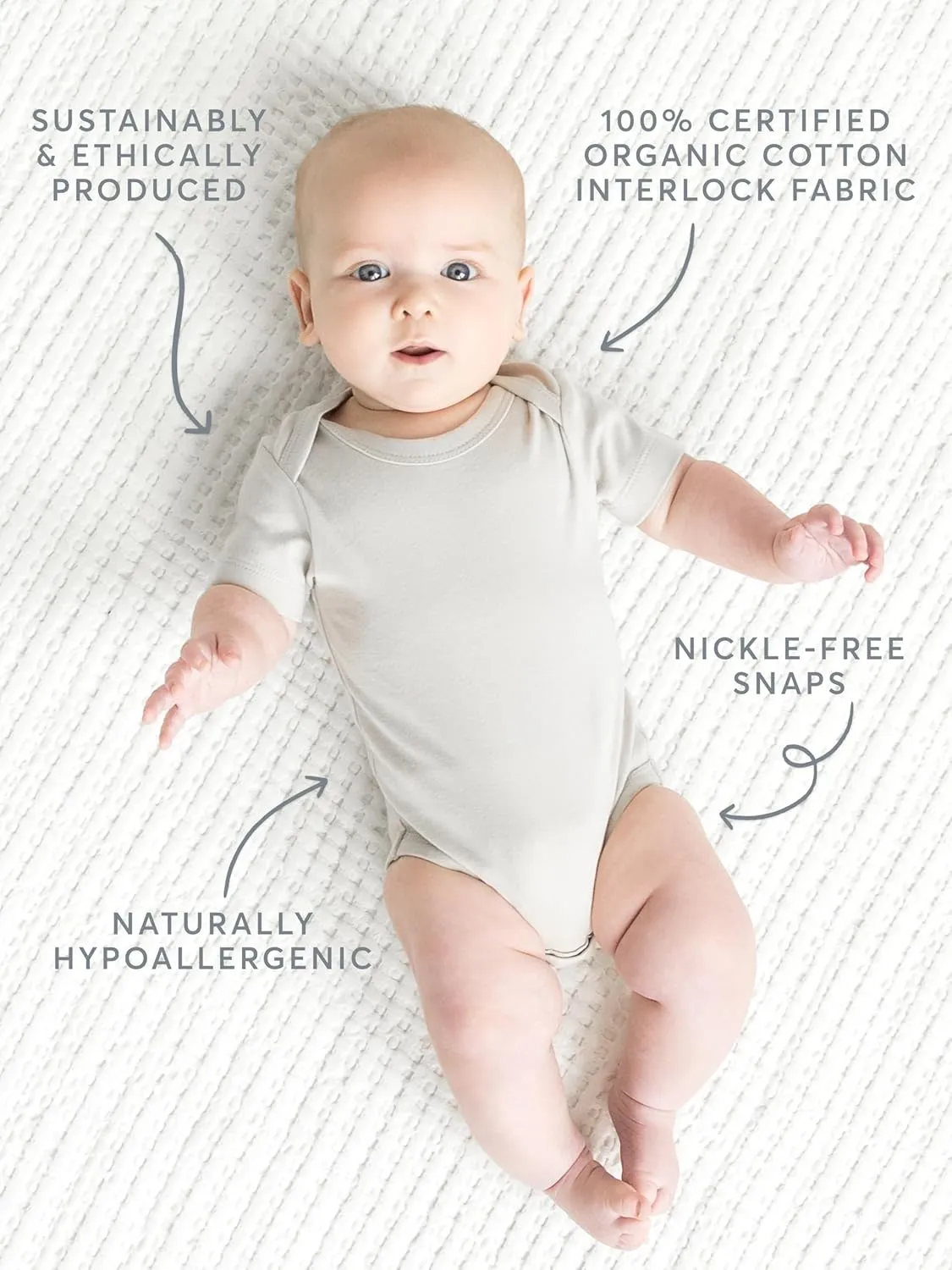 Colored Organics Unisex Baby Organic Cotton Sleeveless Bodysuit - Infant Tank One Piece - Boys and Girls Clothing