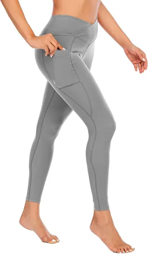 Compression Leggings for Women High Waist Tummy Control Slim Stretchy Seamless Yoga Leggings with Pockets Sportswear