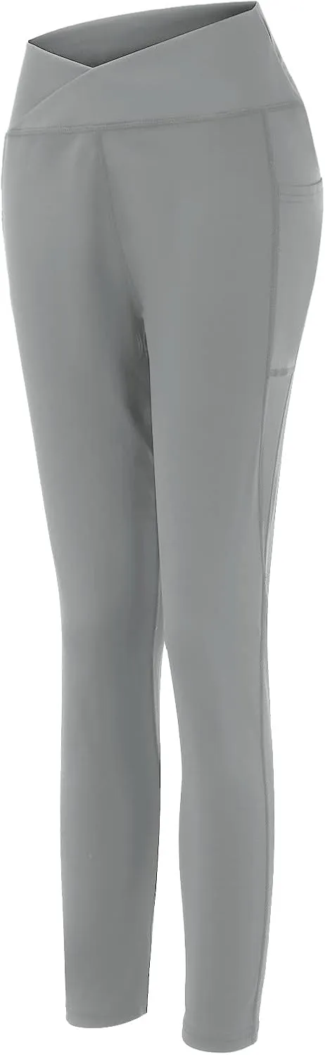 Compression Leggings for Women High Waist Tummy Control Slim Stretchy Seamless Yoga Leggings with Pockets Sportswear