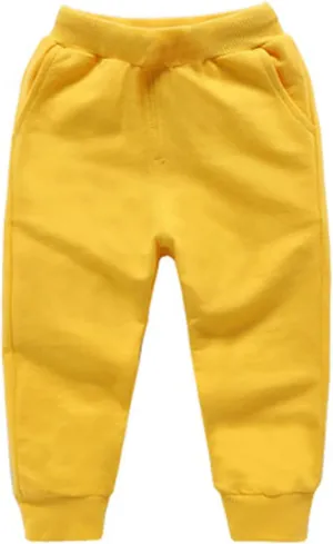 Cotton Sweatpants for Kids Girls Boys Joggers Solid Pull On Harem Pants Toddler Elastic Waist Loose Fit Jogger Pants