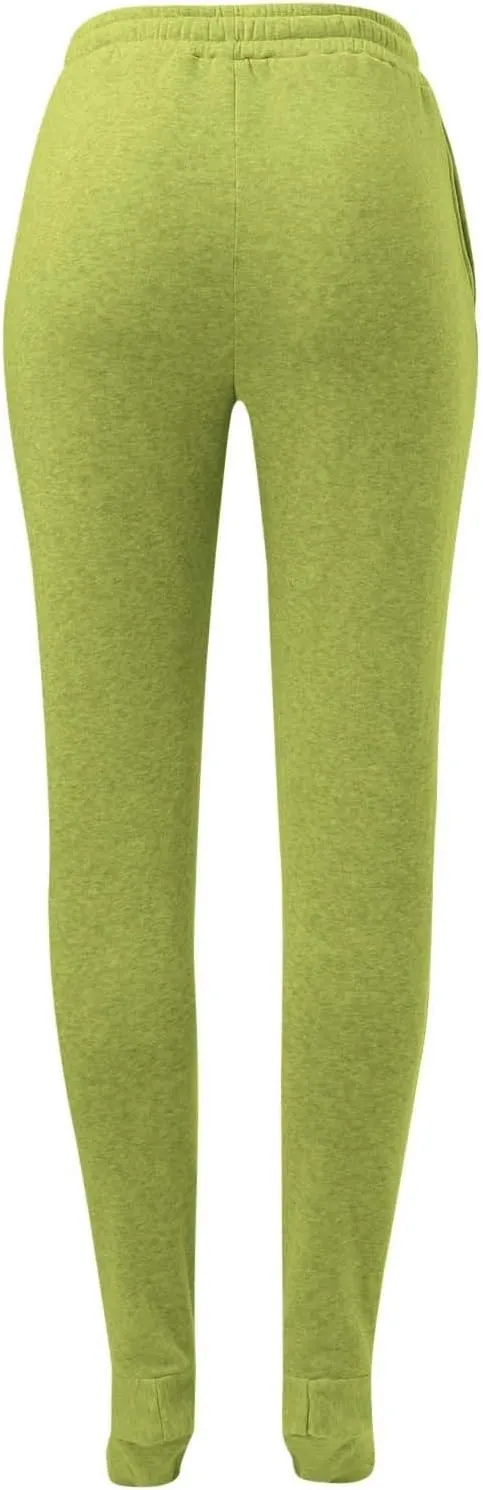 CRNTCEM Fleece Footed Pajamas for Women Adult Footed Sweatpants with Sherpa Fleece Lined Feet Winter Soft Warm Jogger Pants
