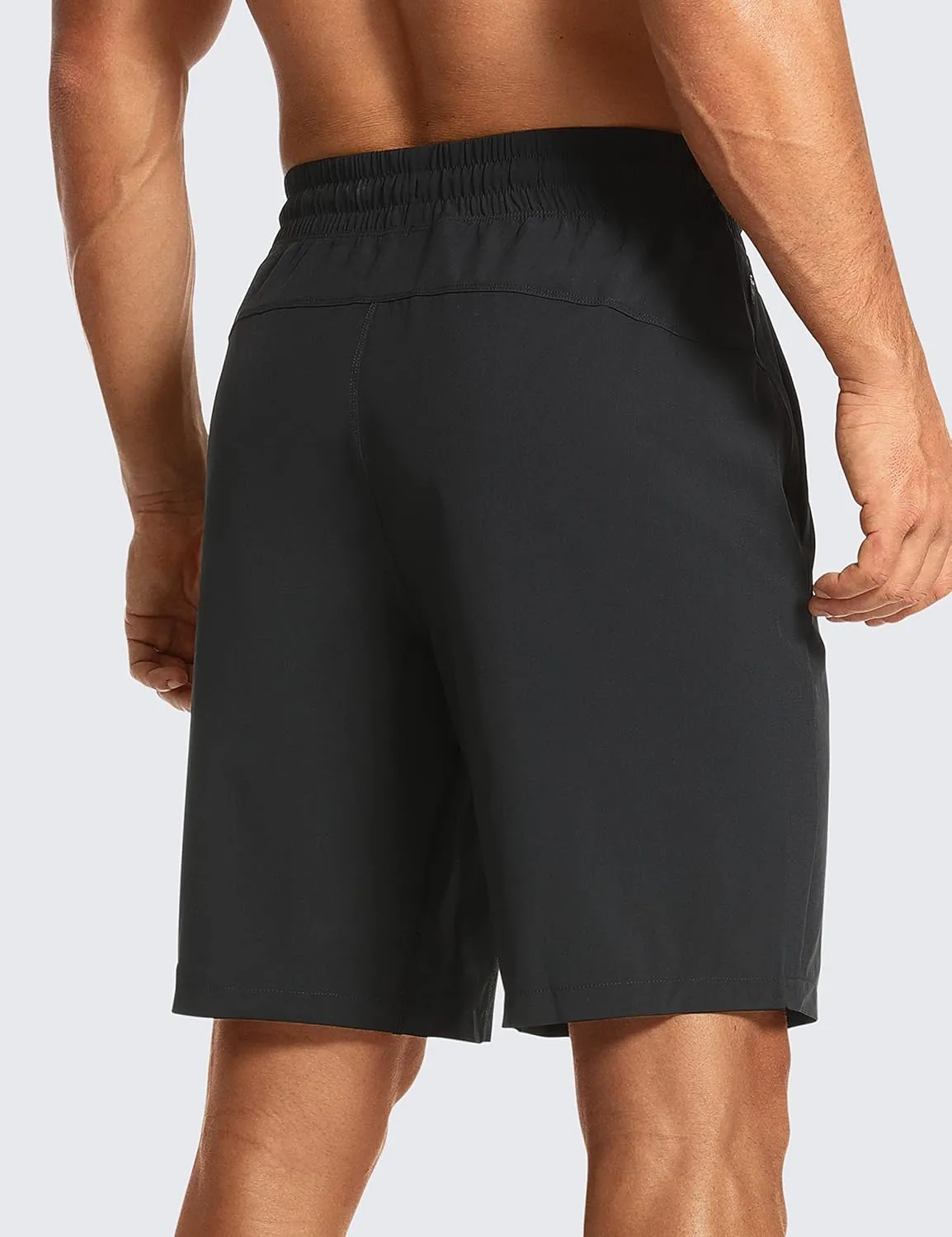 CRZ YOGA Men's Linerless Workout Shorts - 9'' Quick Dry for Running Sports Athletic Gym with Pockets