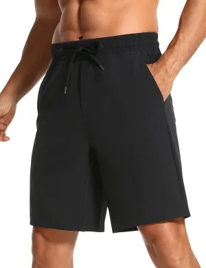 CRZ YOGA Men's Linerless Workout Shorts - 9'' Quick Dry for Running Sports Athletic Gym with Pockets