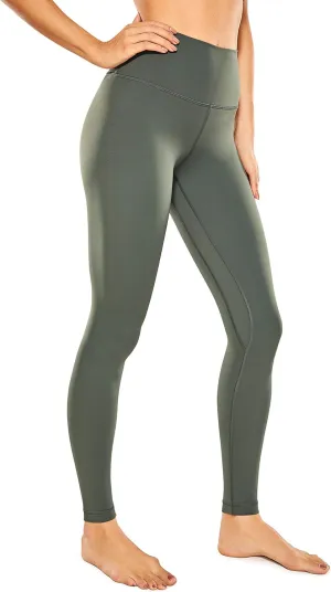 CRZ YOGA Women's Naked Feeling Yoga Pants 28 Inches - High Waisted Workout Leggings Full Length Tights Buttery Soft