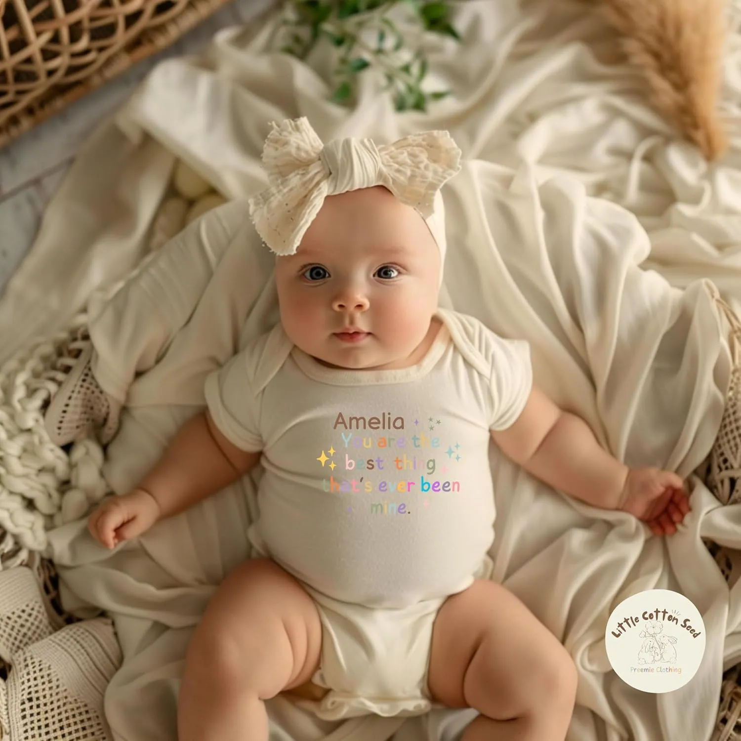 Custom Baby Onesie – Organic Baby Clothes- Personalized Bodysuit Baby Girl & Boy - Preemie Clothes, Customized baby gifts